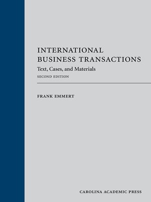 cover image of International Business Transactions
